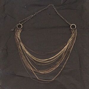 Elegant Gold and Brown Layered Necklace